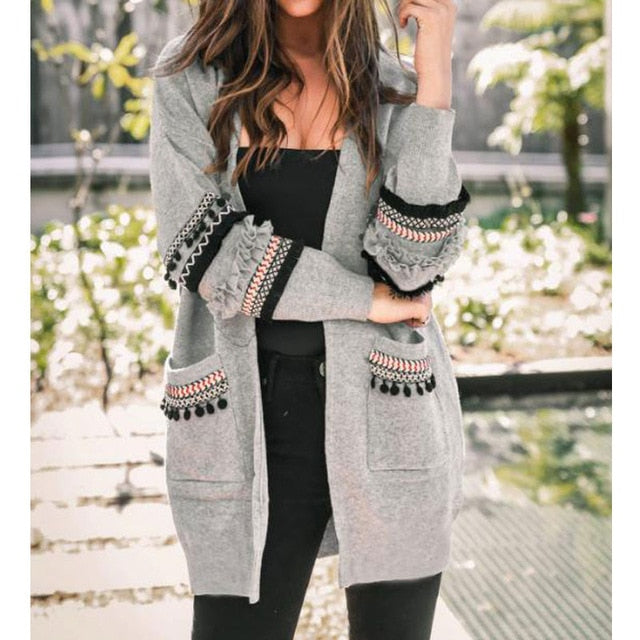 ladies long cardigan sweaters