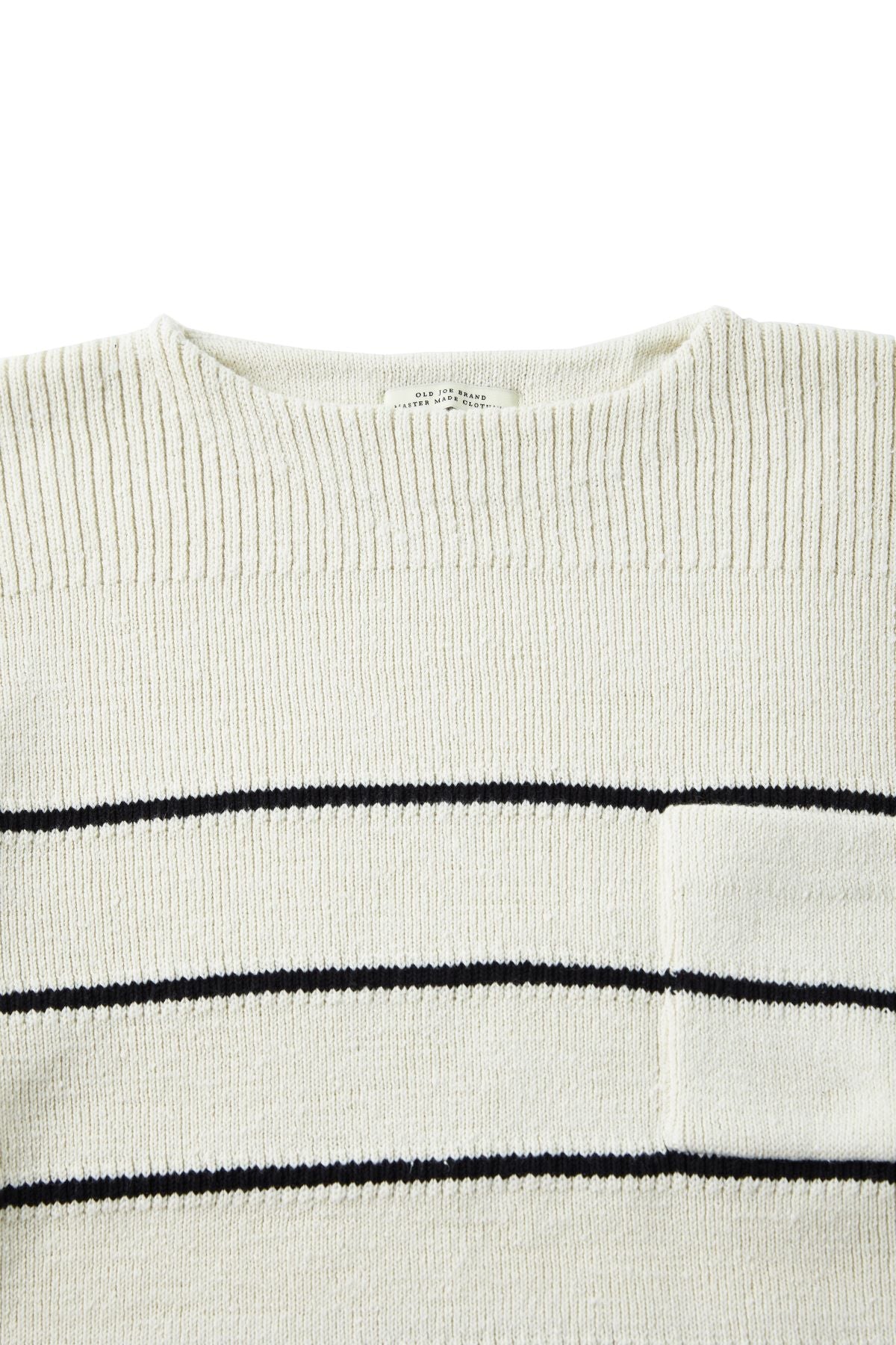 独特な OLD JOE - STRIPE BASQUE BOAT NECK SWEATER NATURAL ad-naturam.fr