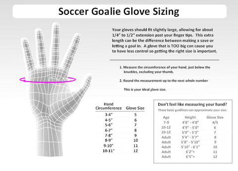 Glove Sizing goalkeeper gloves soccer 