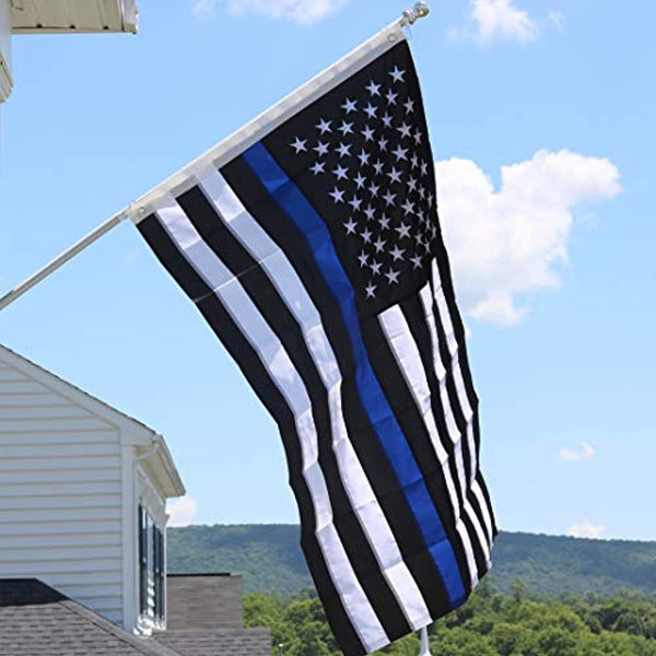 2 Flag Set - Donald Trump 2020 Flag and Thin Blue Line Flag 3x5 Ft