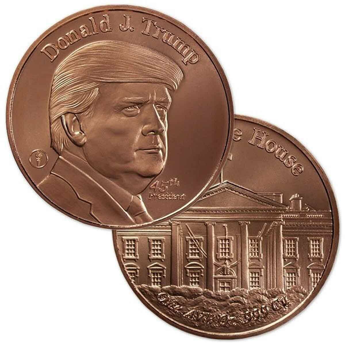 PRESIDENT TRUMP 100 COPPER ROUND COIN High Quality
