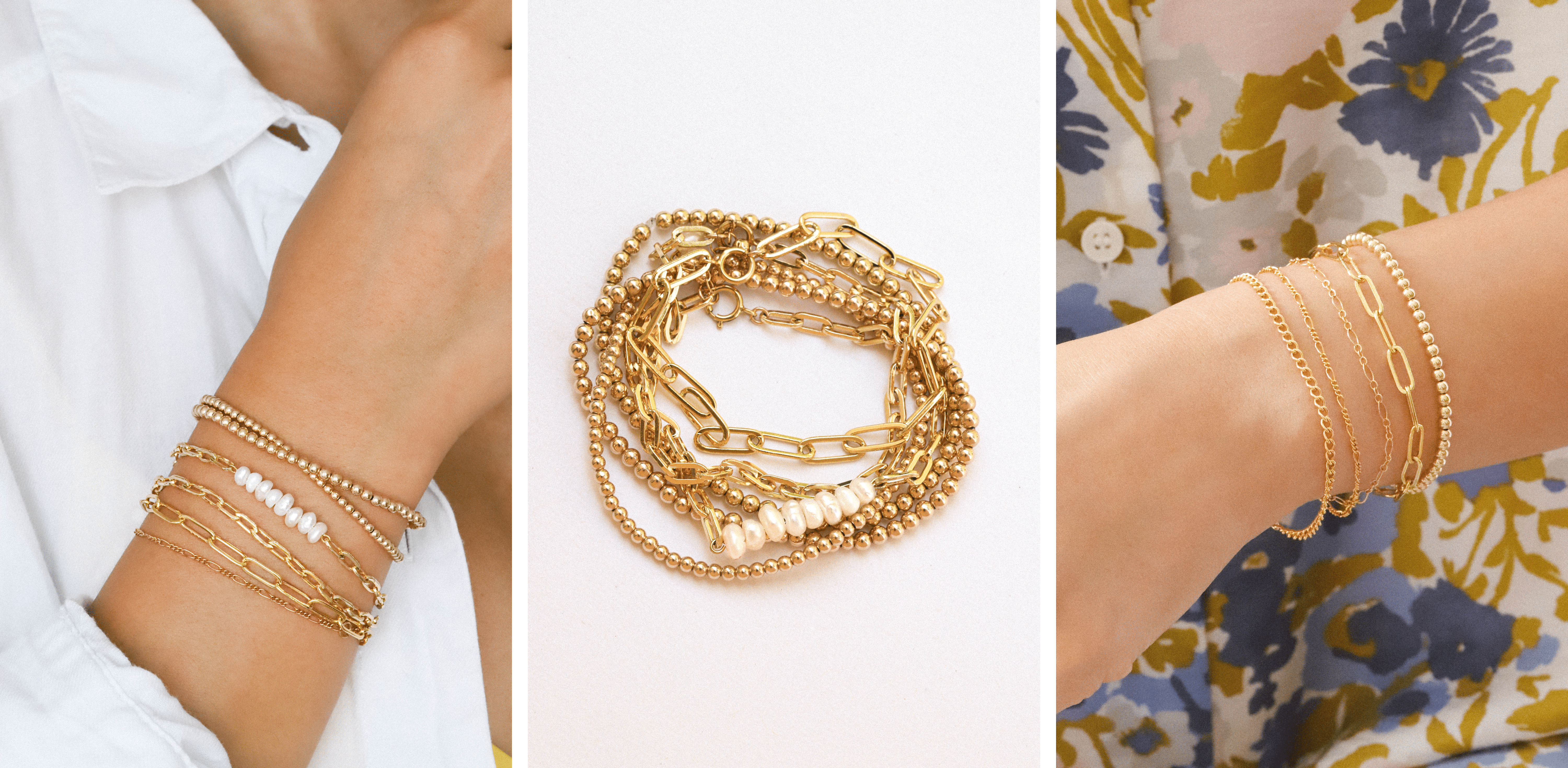 Gold bracelets