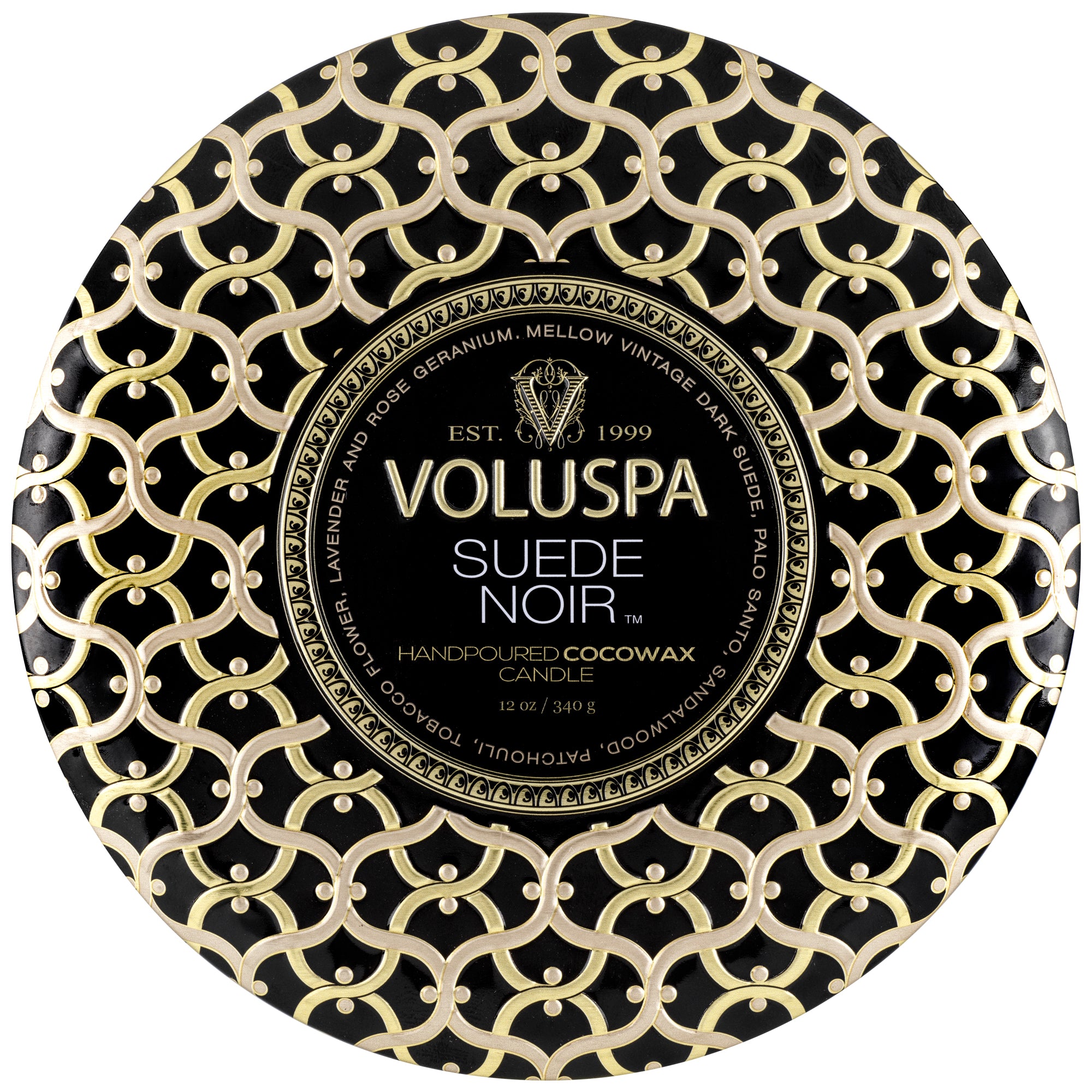 Bougie parfumée Maison Noir Luxe 80 heures de Voluspa 