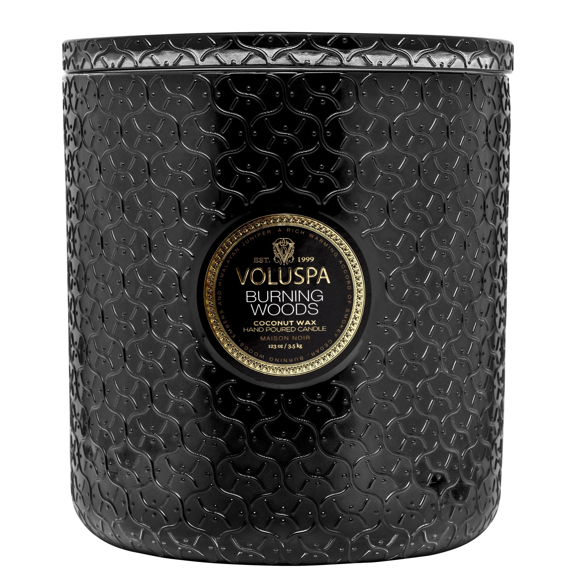 Voluspa Mini Tin Candle Burning Woods