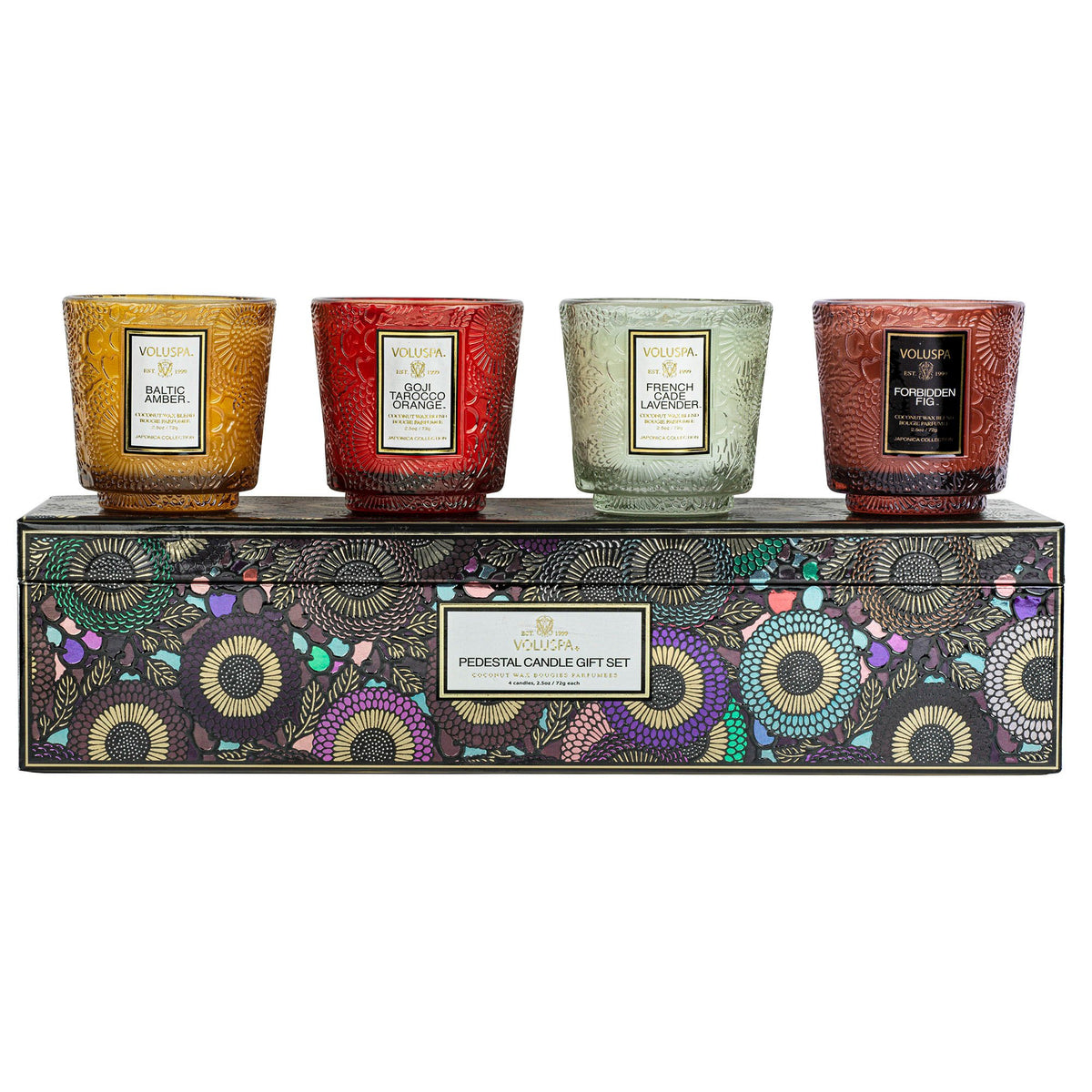 Japonica Best-Sellers - 4 Petite Pedestal Candle Gift Set - 1