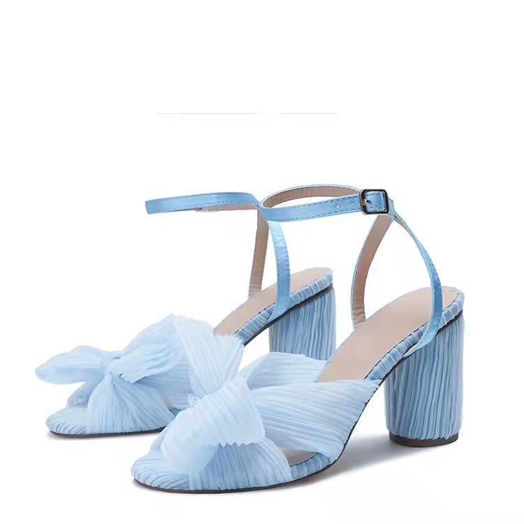 New French Style Bow Knot Retro Sandals