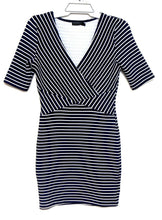 Load image into Gallery viewer, David Lawrence super figure shaping striped stretch dress, sz. 12/M Exellent cond