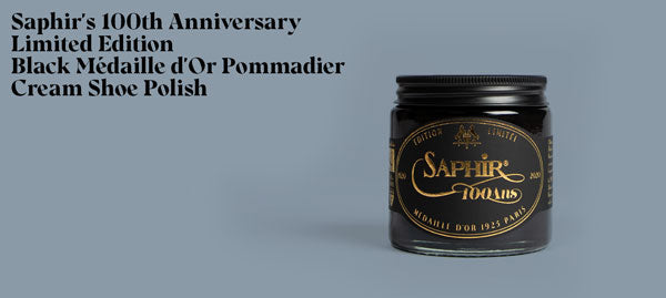 Saphir's 100th Anniversary limited edition Black Médaille d'Or Pommadier Black Cream Shoe Polish
