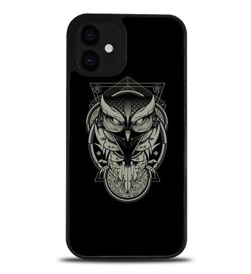 coque iphone 12/12 mini/12 pro/12 pro max Owl artwork X01025