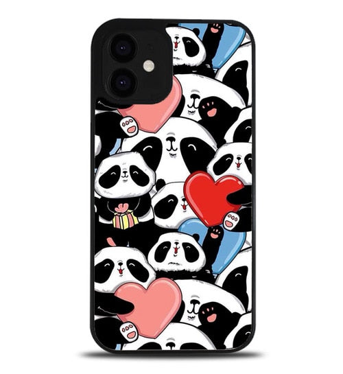 coque iphone 12/12 mini/12 pro/12 pro max Panda Cute Animals Wallpaper L0549