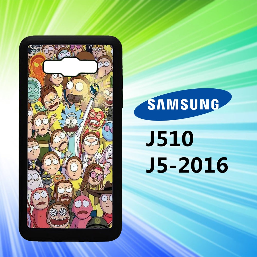 coque case J5 2016 M3916 rick and morty wallpaper 76tO0