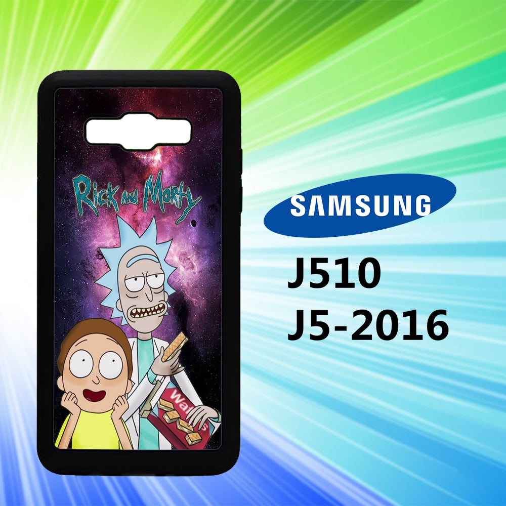 coque case J5 2016 T5662 rick and morty wallpaper 76fK4