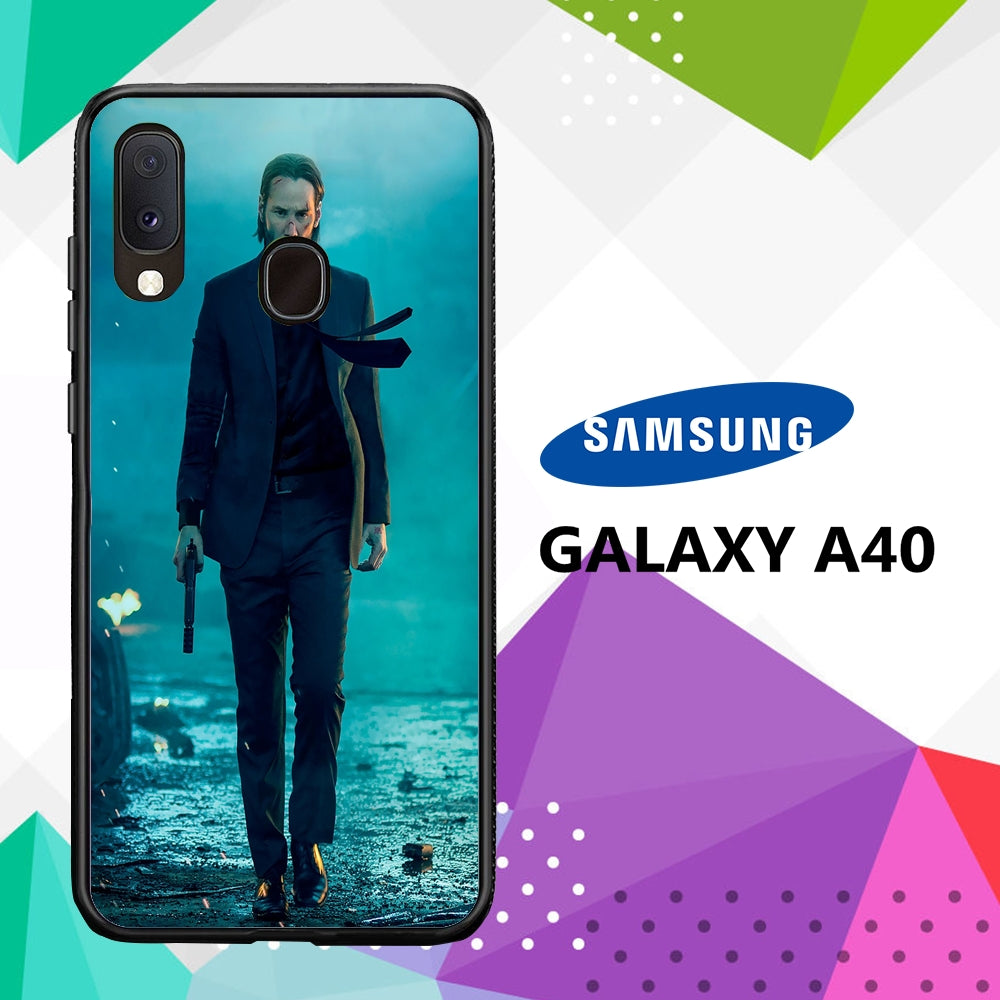 coque case samsung galaxy a40 Y6861 John Wick Wallpaper 41pN1