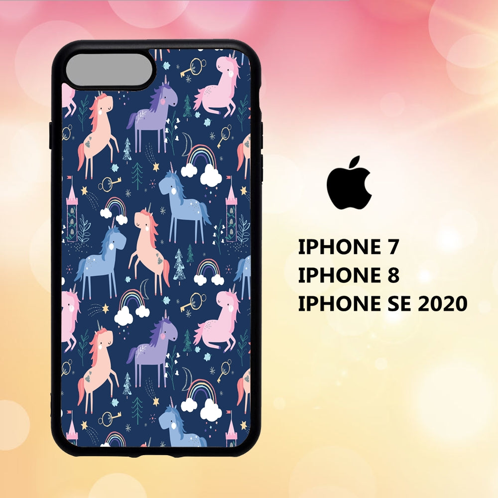 coque iphone 5 6 7 8 plus x xs xr case C2636 unicorn wallpaper 116oW6