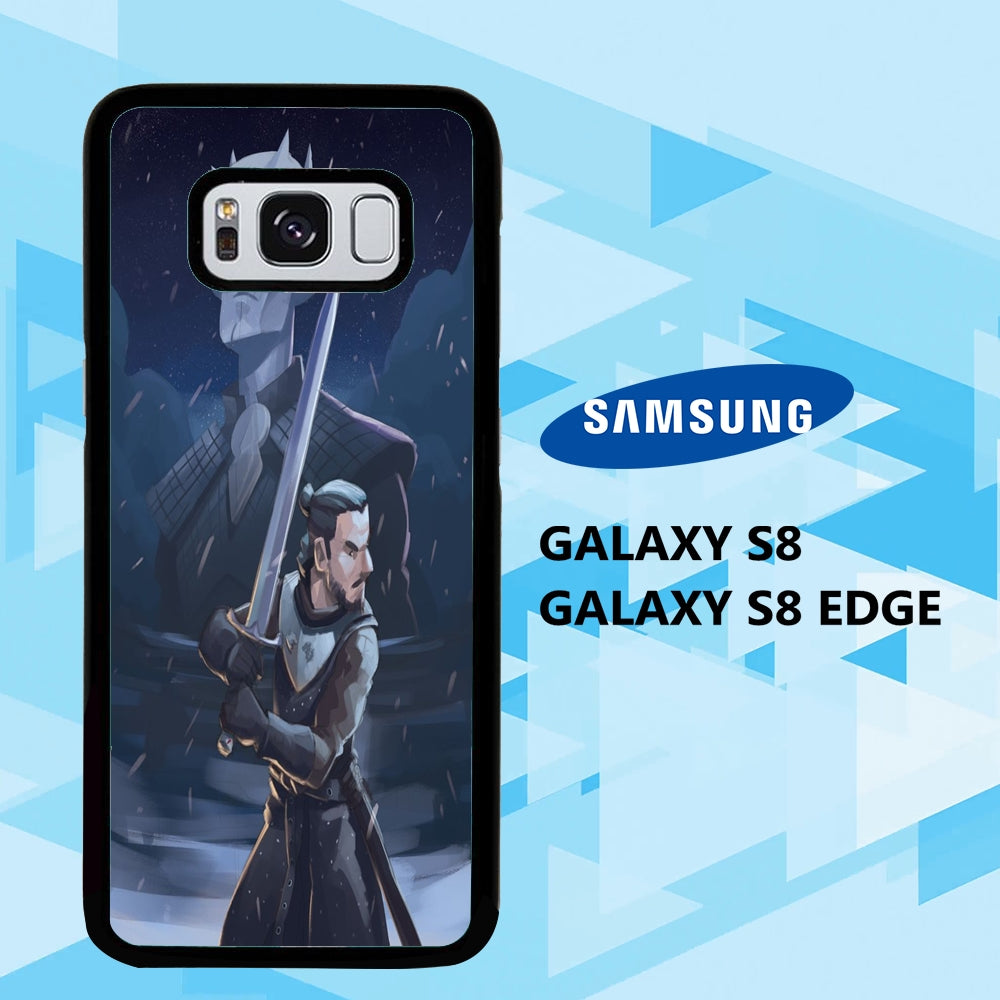 coque samsung galaxy S6 S7 S8 S9 S10 edge case D4417 night king wallpaper 78jJ8