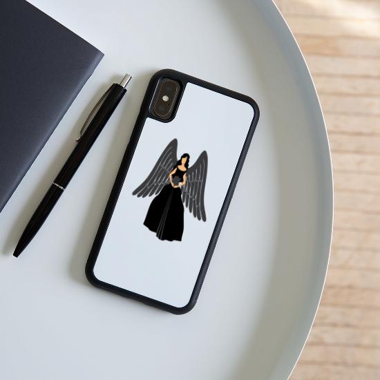 coque iphone 8 ange noir