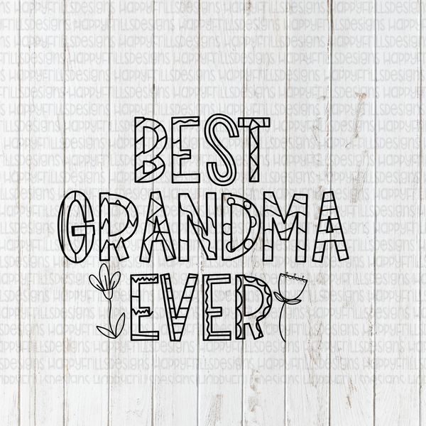 Download Best Grandma Ever Coloring Sheet Happyfrillsdesigns