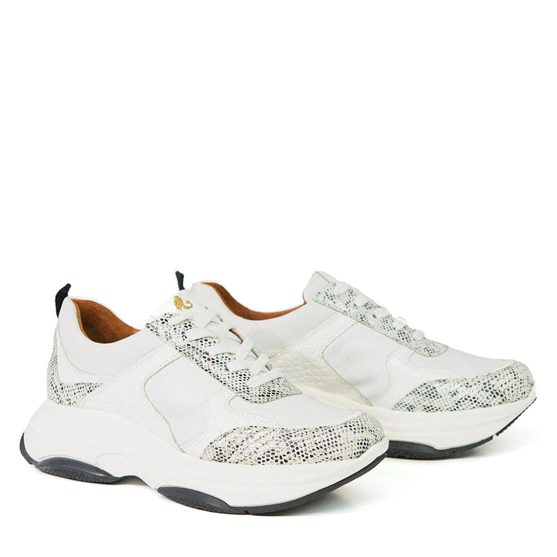 ERICA white chunky sneaker for sensitive feet/ Hallux Valgus – Glamille