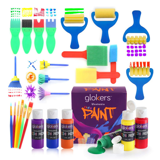 Kids Paint Stobok DIY Painting Brush Set Children's Paint Kids Paint Tool Kit for Beginner Painting Practice