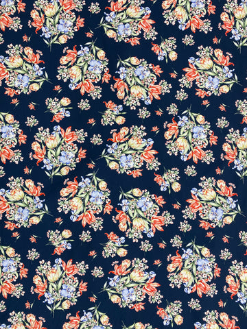 Italian pure linen floral print - $35/yd