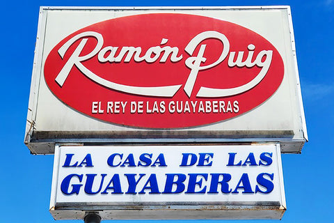 Identification-sign-of-store-Ramon-Puig-La-Casa-de-las-Guayaberas-in-Miami.