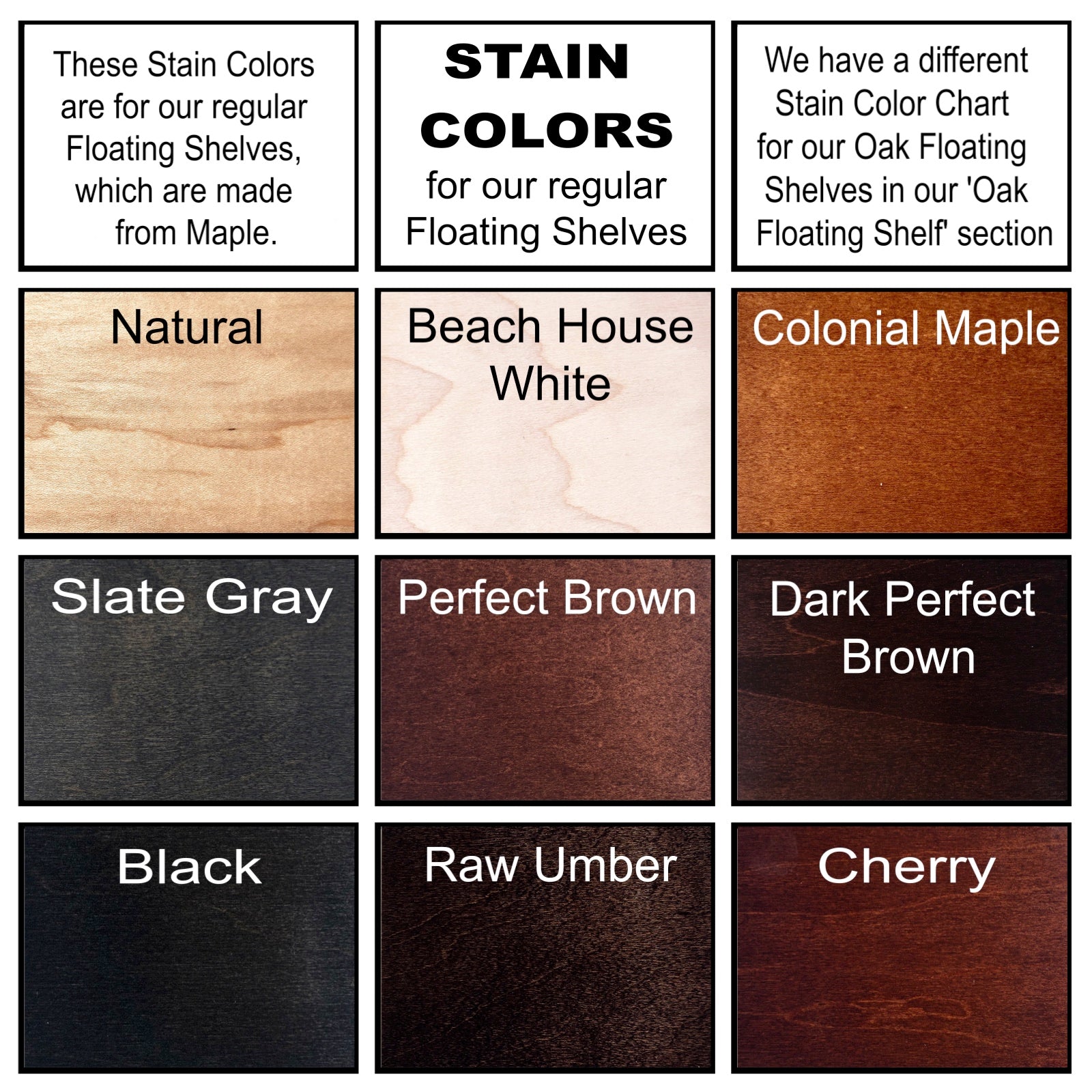 Maple Color Samples The