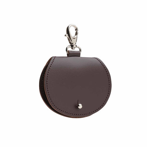 Handbag Charms - Mini saddle bag coin purse charm - Dark Brown