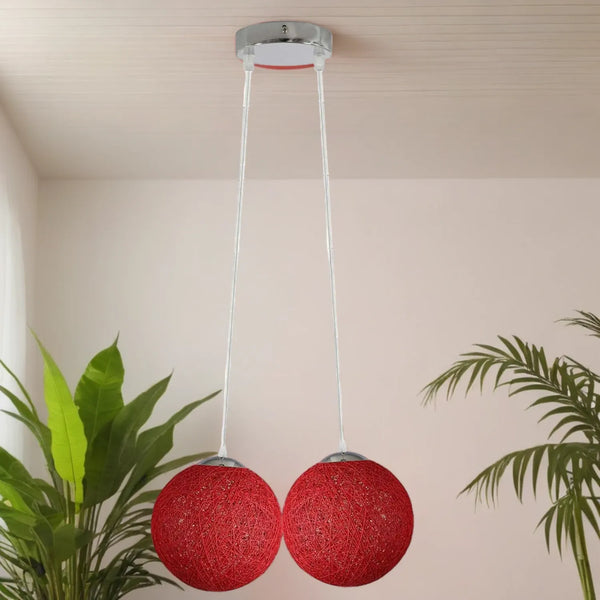 Rattan Wicker Globe Pendant Light - 7 Colours 15