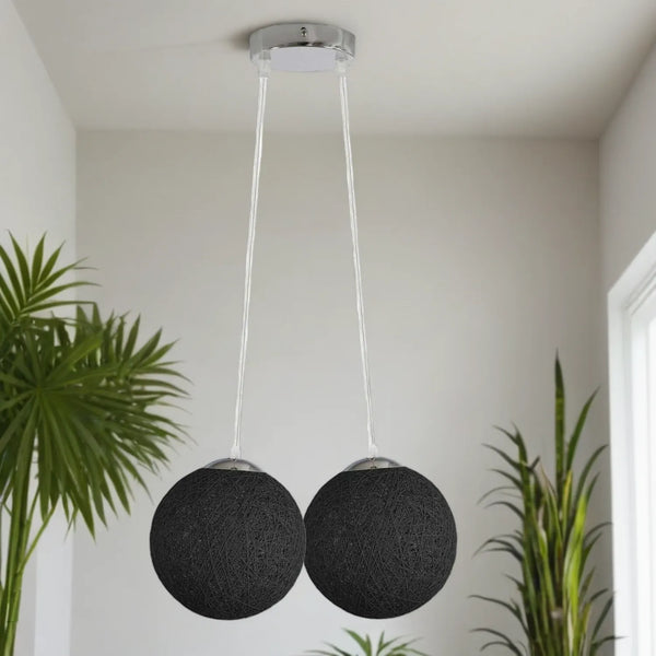 Rattan Wicker Globe Pendant Light - 7 Colours 9