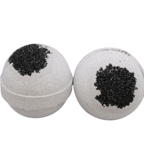 Natural Activated Charcoal Handmade Bath Bombs - Sea Salt & Moss - Vegan Friendly