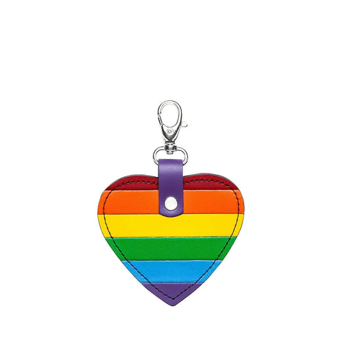 Handbag Charms - Pride Leather Heart Charm - Made In The UK