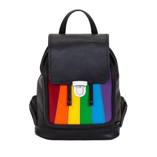 Leather Backpack - Pride Rainbow - Handmade in the UK