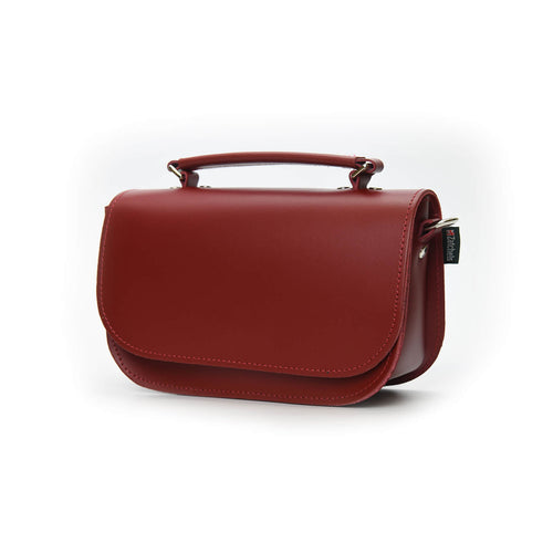Handmade Leather Bag - Aura Red - Made in England