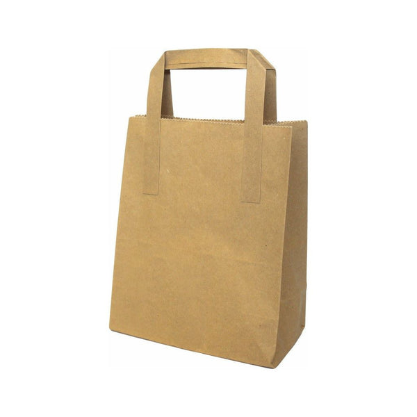 Paper Carrier Bags - Recycled & Recyclable - 3 Sizes - White or Brown 6