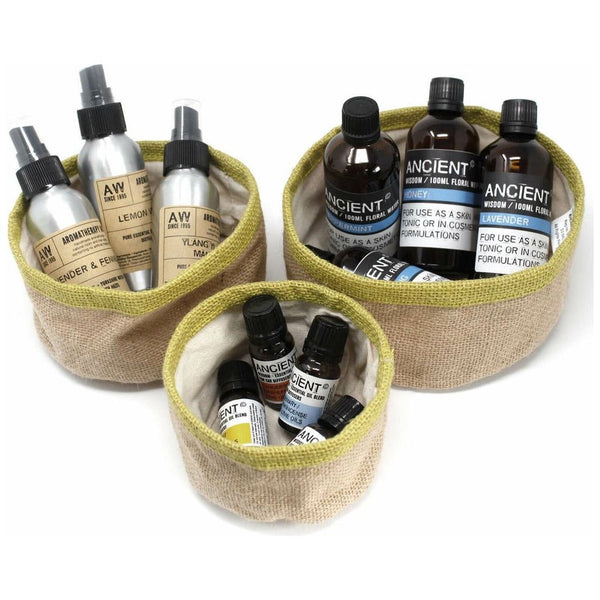 Eco Friendly Storage - Set of 3 Natural Jute Baskets - Choice of 4 Colours 1