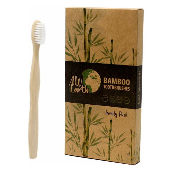 AW Earth - Eco Friendly Plastic Free & Vegan Bamboo Wooden Toothbrushes 4