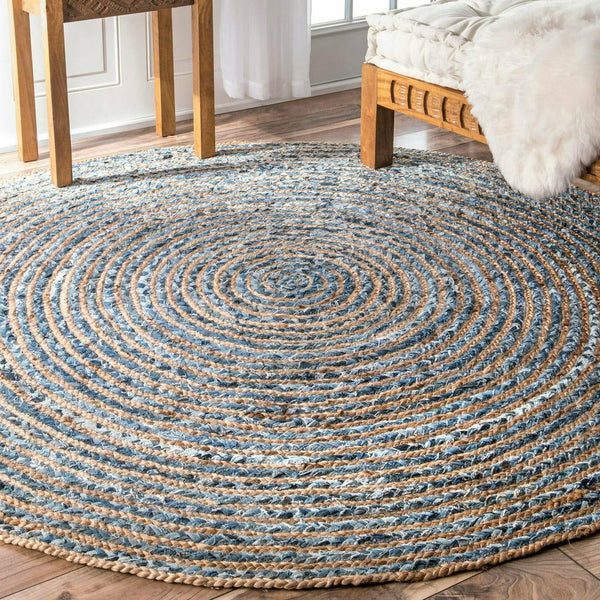 Eco-Friendly Rugs - Sustainable Jute & Recycled Denim - Fairly Traded - 3 Sizes 0