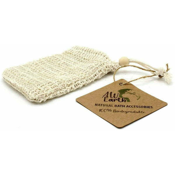 AW Earth - Natural Biodegradable Soap Bags - Sisal Bamboo or Jute 4