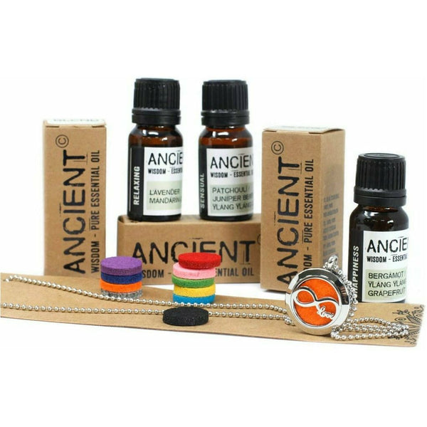 Ancient Wisdom - Infinity Love Aromatherapy Necklace & Oils Gift Set 1
