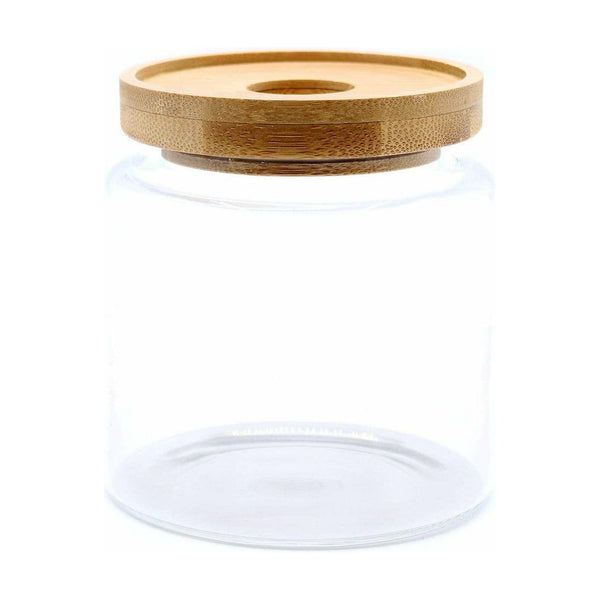 AW Earth - Eco Friendly Cottage Bamboo & Glass Storage Jars - Natural Home Storage 7