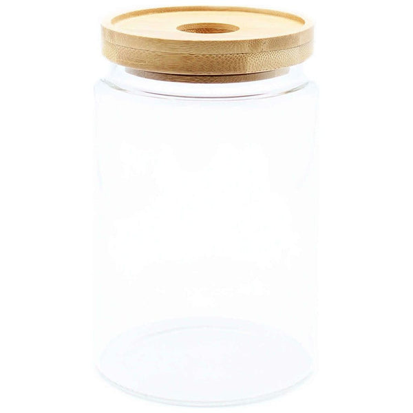 AW Earth - Eco Friendly Cottage Bamboo & Glass Storage Jars - Natural Home Storage 8