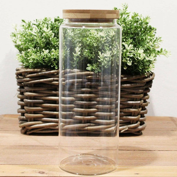 AW Earth - Eco Friendly Cottage Bamboo & Glass Storage Jars - Natural Home Storage 5