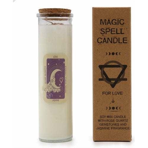 Magic Soy Wax and Gemstone Spell Candles - Gift Boxed - Long Burning