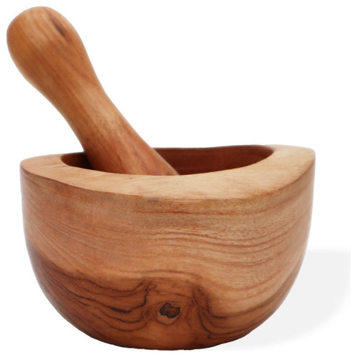 Ergo - Wooden Pestle & Mortar - Natural Home Sustainable Teak Wood