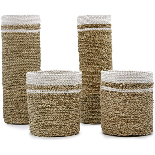 Natural Home Storage - Handmade Seagrass Vase & Bins Set - Fairly Traded