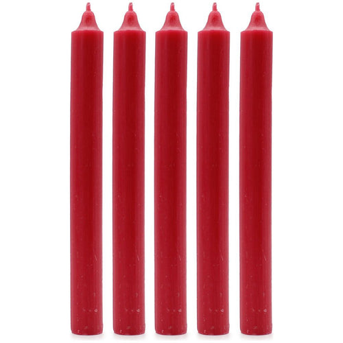 Solid Colour Dinner Candles - Pack of 5 - Made in the UK - 16 Colours