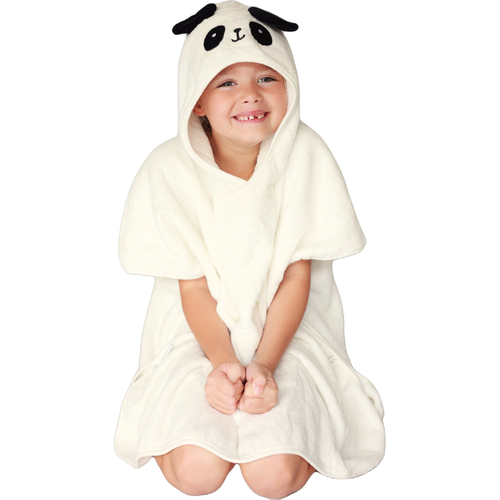 Kids Hooded Towel Poncho - 100% Combed Cotton - Panda