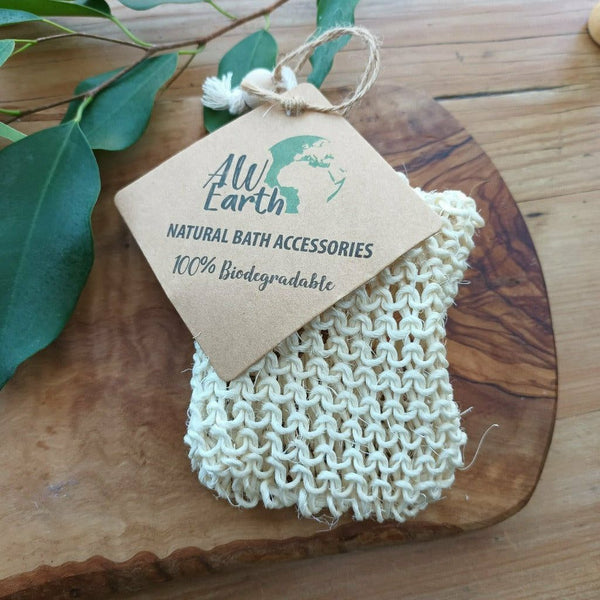 AW Earth - Natural Biodegradable Soap Bags - Sisal Bamboo or Jute 6