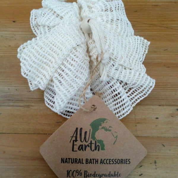 AW Earth - Eco Friendly Biodegradable Nature Bath & Shower Scrunchy - Rami 4