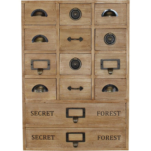 Small Wooden Storage Drawers - 14 Drawer Storage Unit - Trinket Drawers